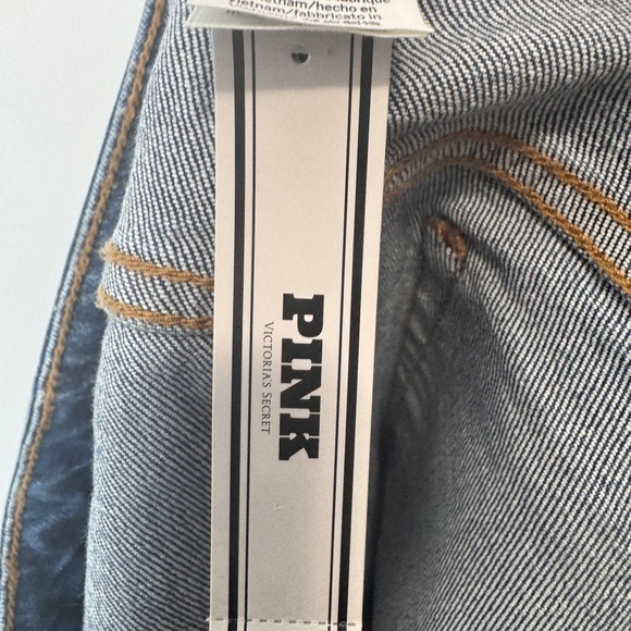 PINK Denim High-Rise Cut Off Jean Shorts - Picture 6 of 13